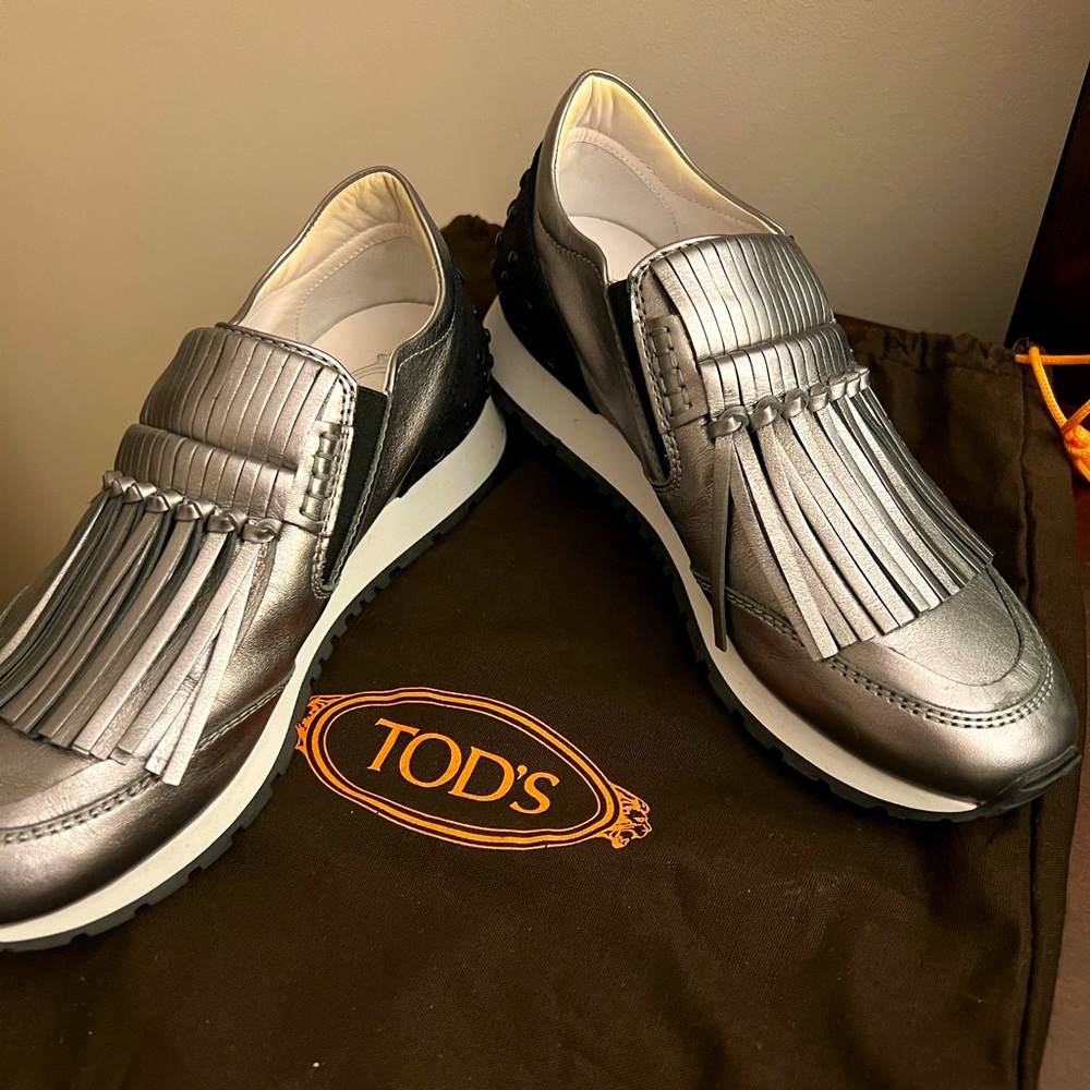 TODS shoes 👟, silver gray, US 6 / EU 36
